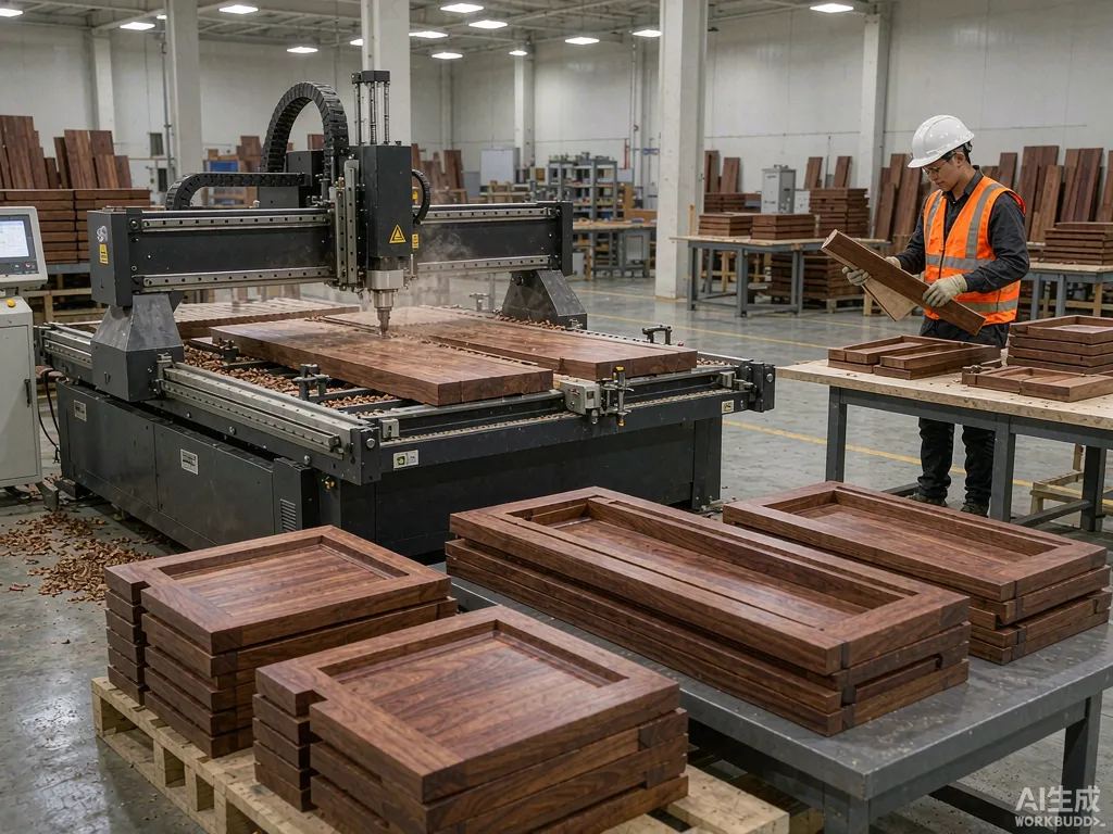 Walnut wood frame machining for mahjong tables